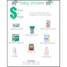 Baby Shower Price is Right Games 20pk